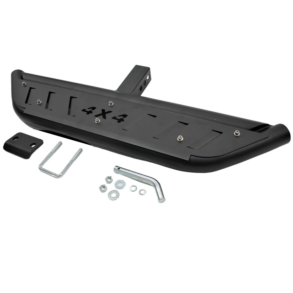 Universal Rear Tow Square Hitch Step Black Powder Coated Steel Ladder