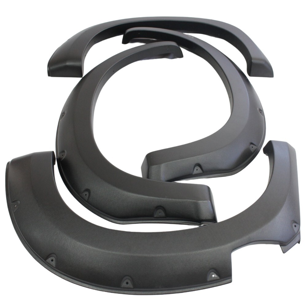 Pocket style Fender Flares Fits Isuzu DMAX DMAX 2012 2015 Black Textured