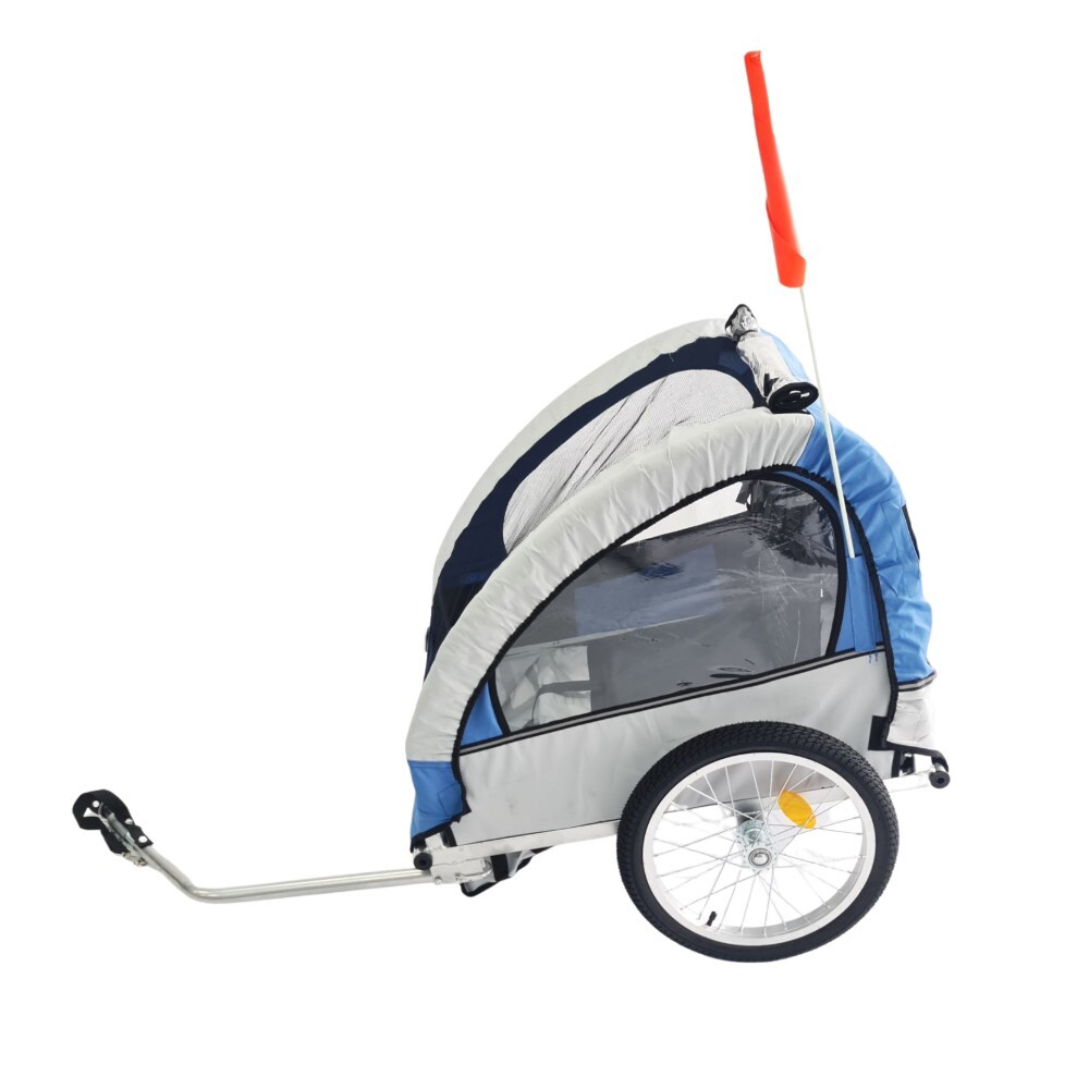 Kids Baby Bicycle Trailer Bike Pram Child Carrier Storage Compartment