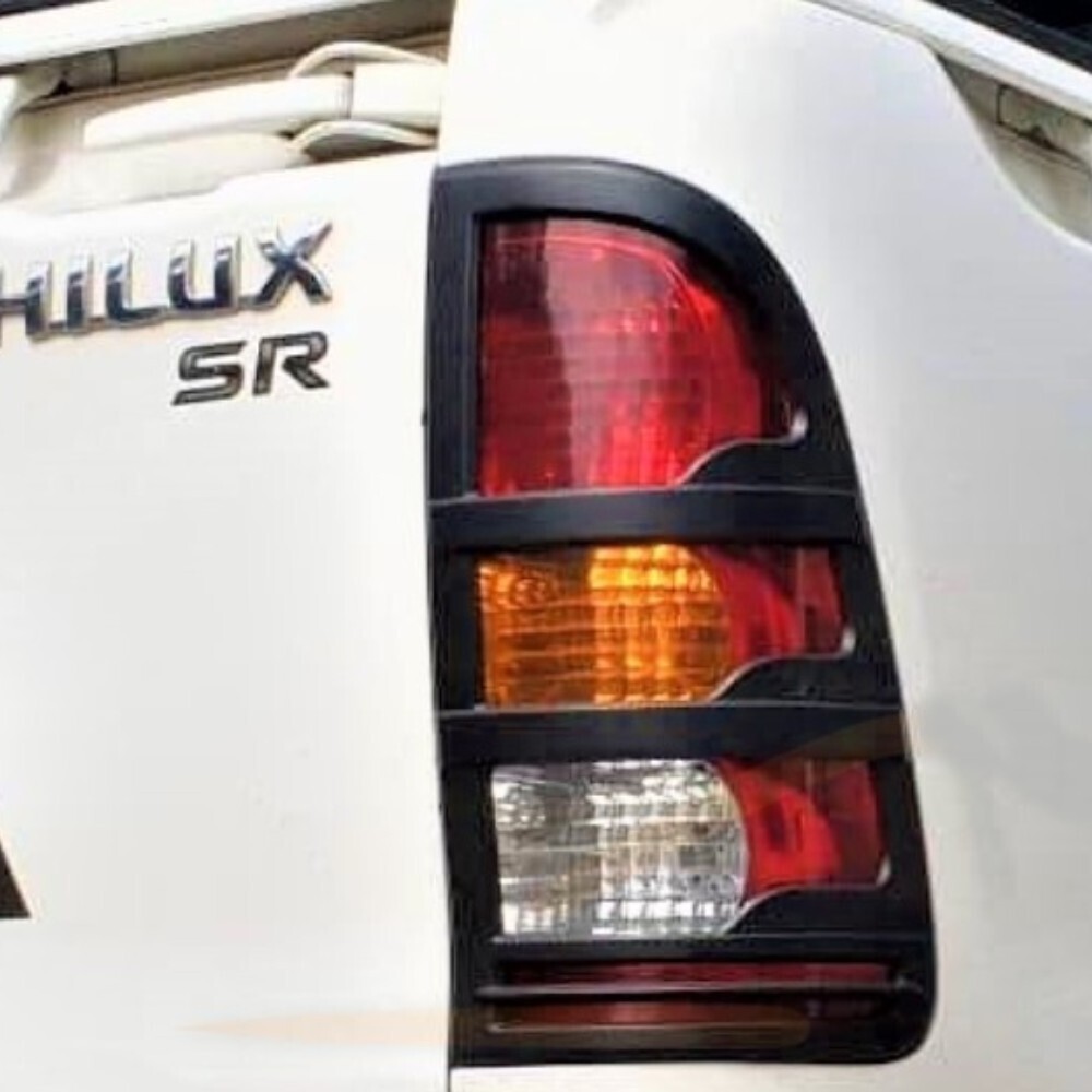 MATT Black Tail Light Trim Cover Protector Suits Toyota Hilux 2005 2012