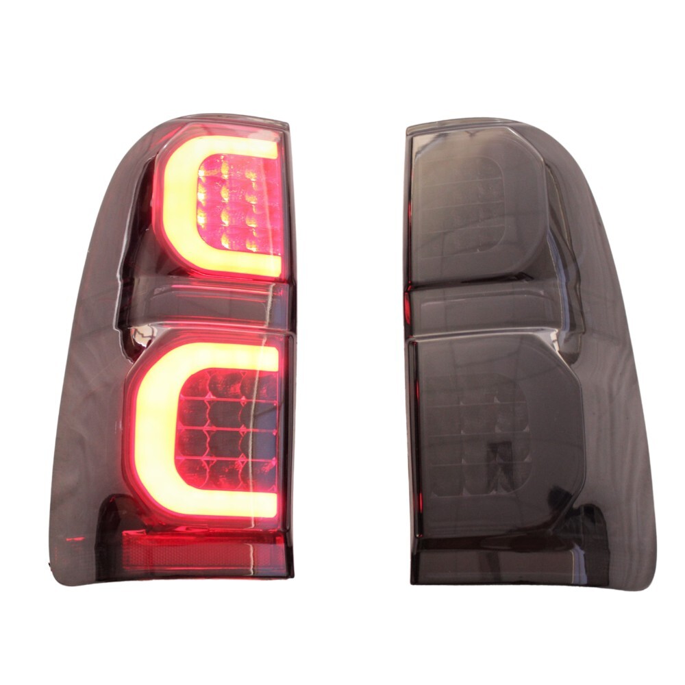 LED Smoked Black Tail Lights Lamp Suits Toyota Hilux 2005 2015