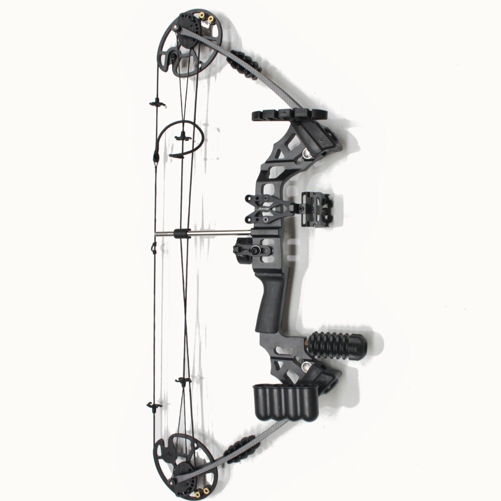 2070lbs Compound Bow Arrow Archery Hunting Target Shooting Black