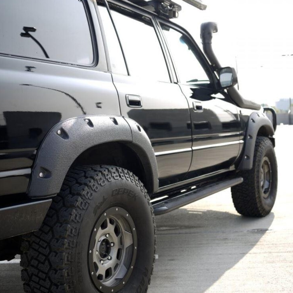 100 SERIES 105 LAND CRUISER FENDER FLARES JUNGLE GUARD WHEEL ARCH BLACK ABS