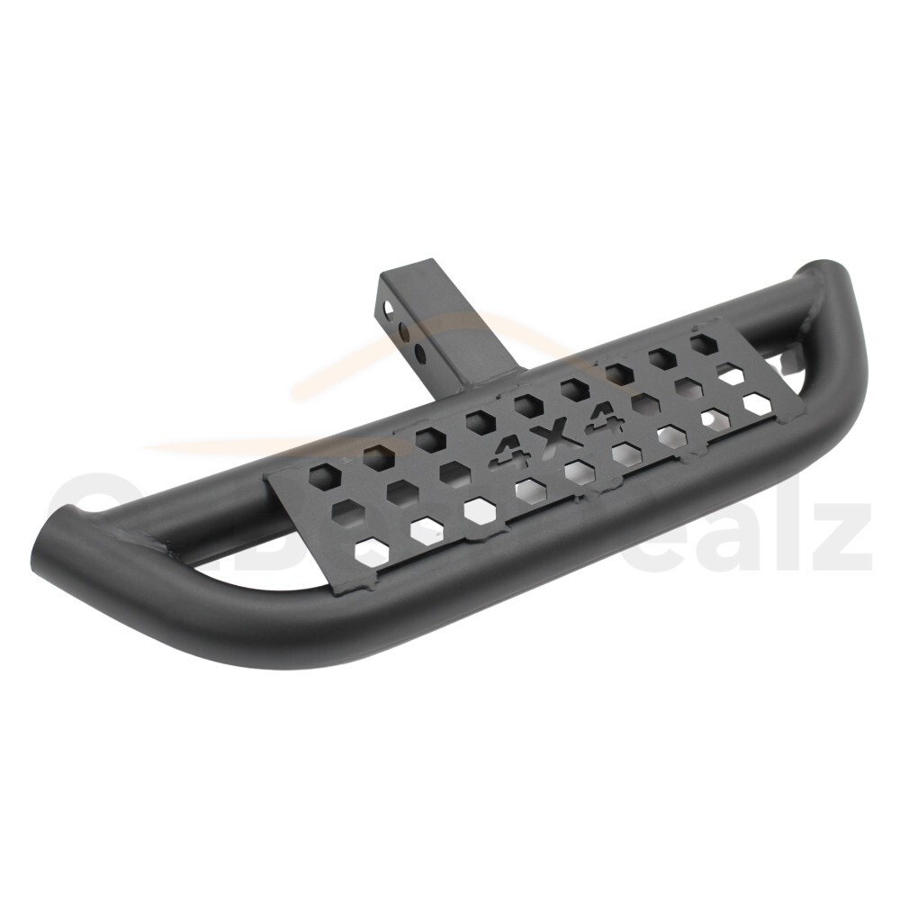 Heavy Duty Rear Tow Hitch Step Up Ladder Platform 4x4 Tub Black Powder