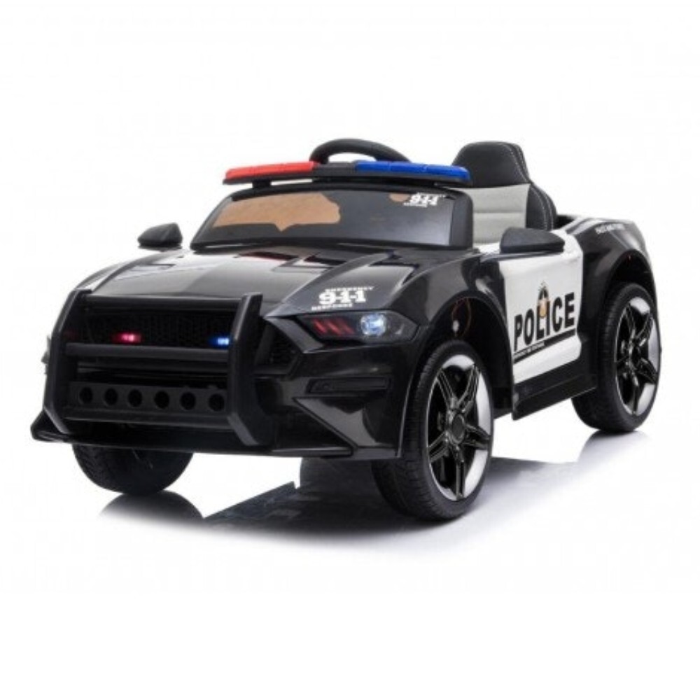 Mustang Style Electric Police Ride On Car Black Kids