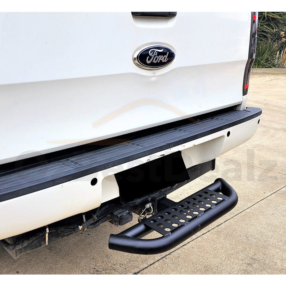 Heavy Duty Rear Tow Hitch Step Up Ladder Platform 4x4 Tub Black Powder