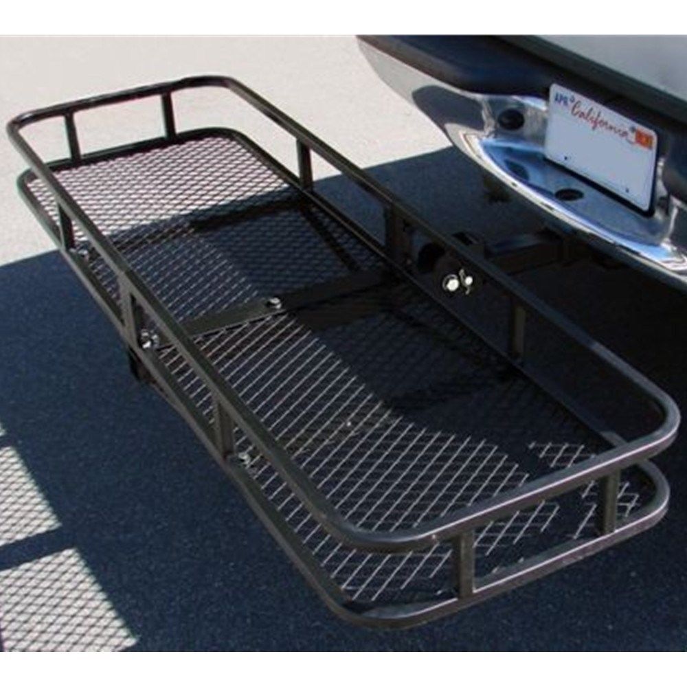 Foldable Tow Hitch Cargo Rack Black Powder Coated Steel Bar Rear