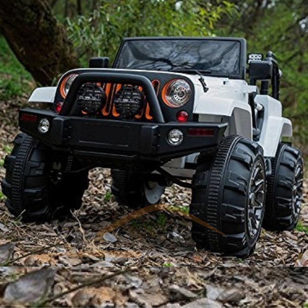 kids ride in jeep