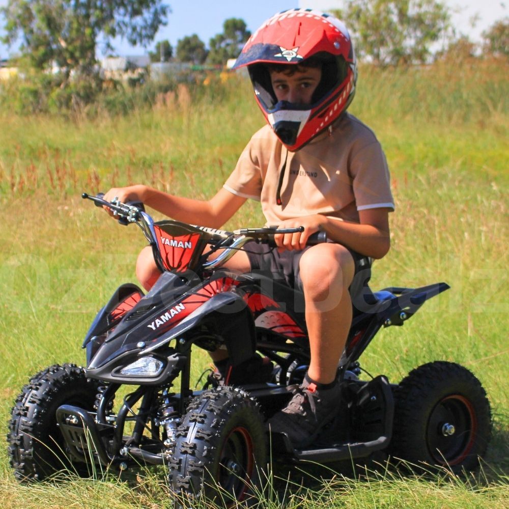 Titan outdoor kids children 24v green mini quad atv dirt motor bike electric battery powered online