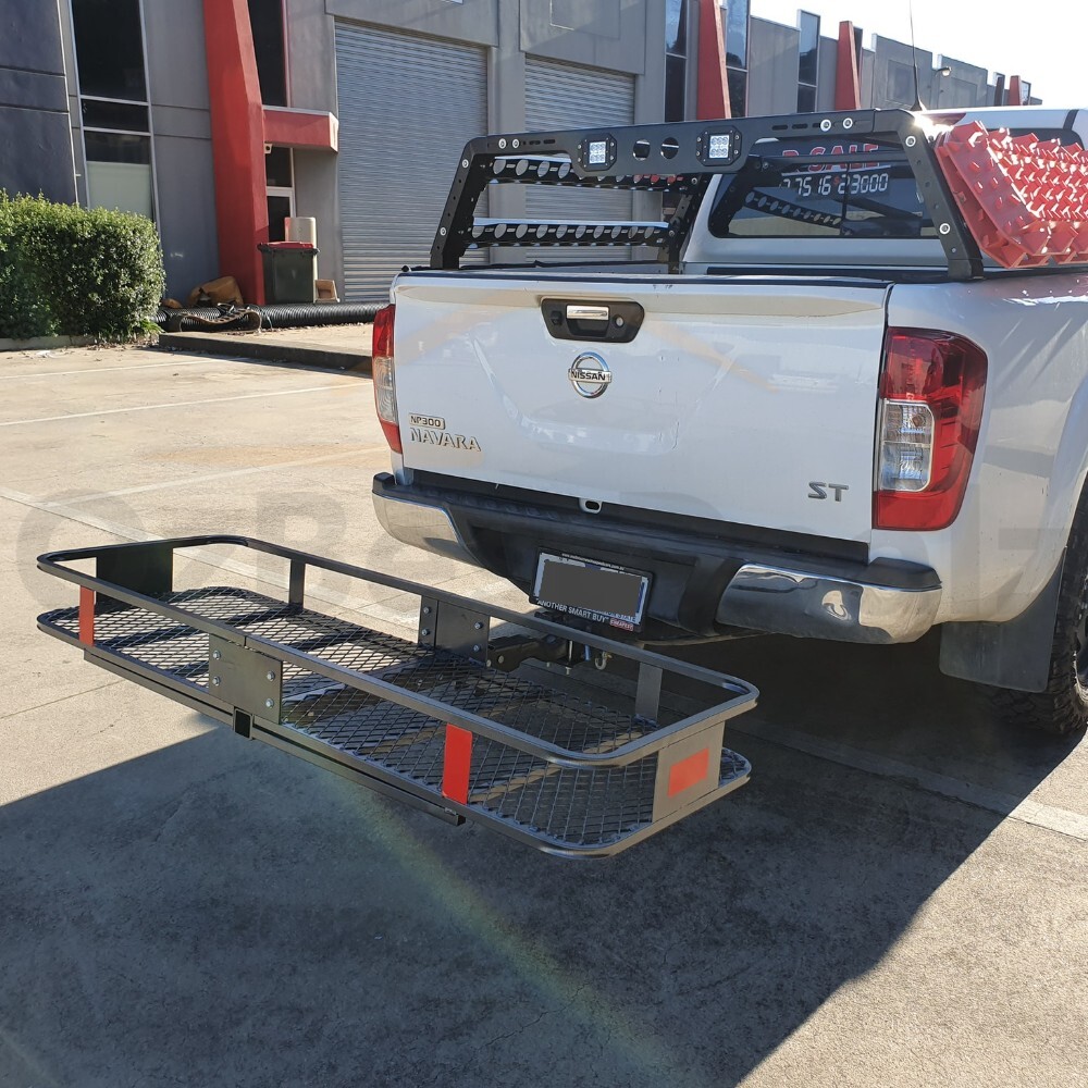 Fold able Powder Coated Steel Tow Hitch Cargo Rack Tow Bar Rear Luggage