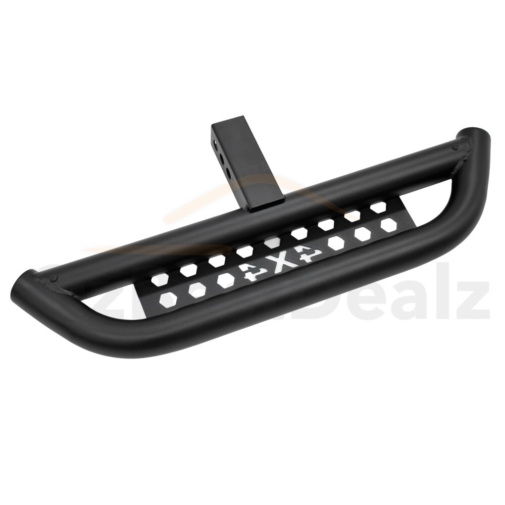 Heavy Duty Rear Tow Hitch Step Up Ladder Platform 4x4 Tub Black Powder