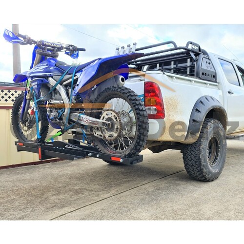Tow bar rack for sales motorbike
