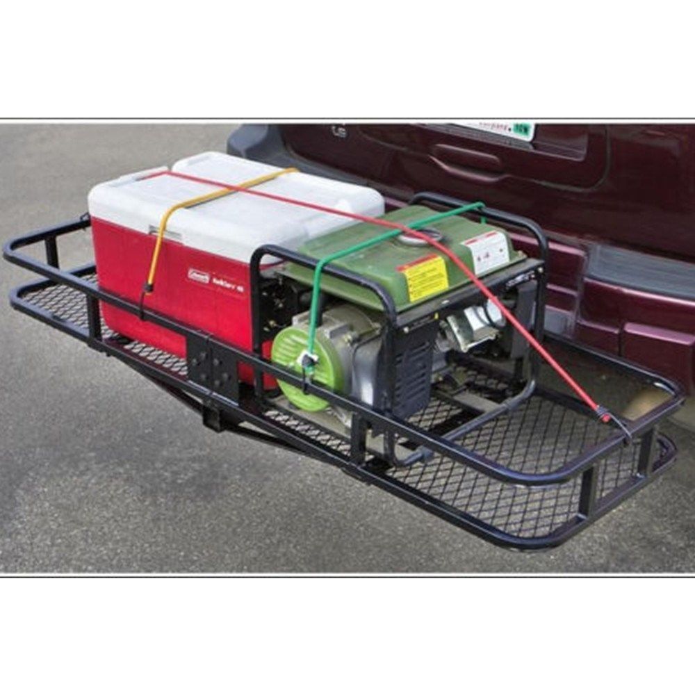 FOLD AWAY STEEL MESH CARGO RACK BASKET CARRIER LUGGAGE HITCH TOW BAR