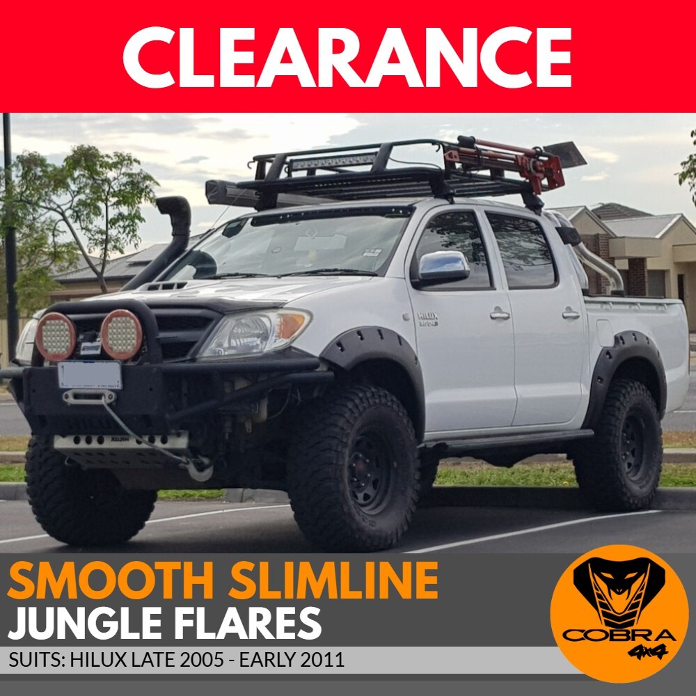 Slimline Jungle Flares suitable for Toyota Hilux 20052011 (Smooth