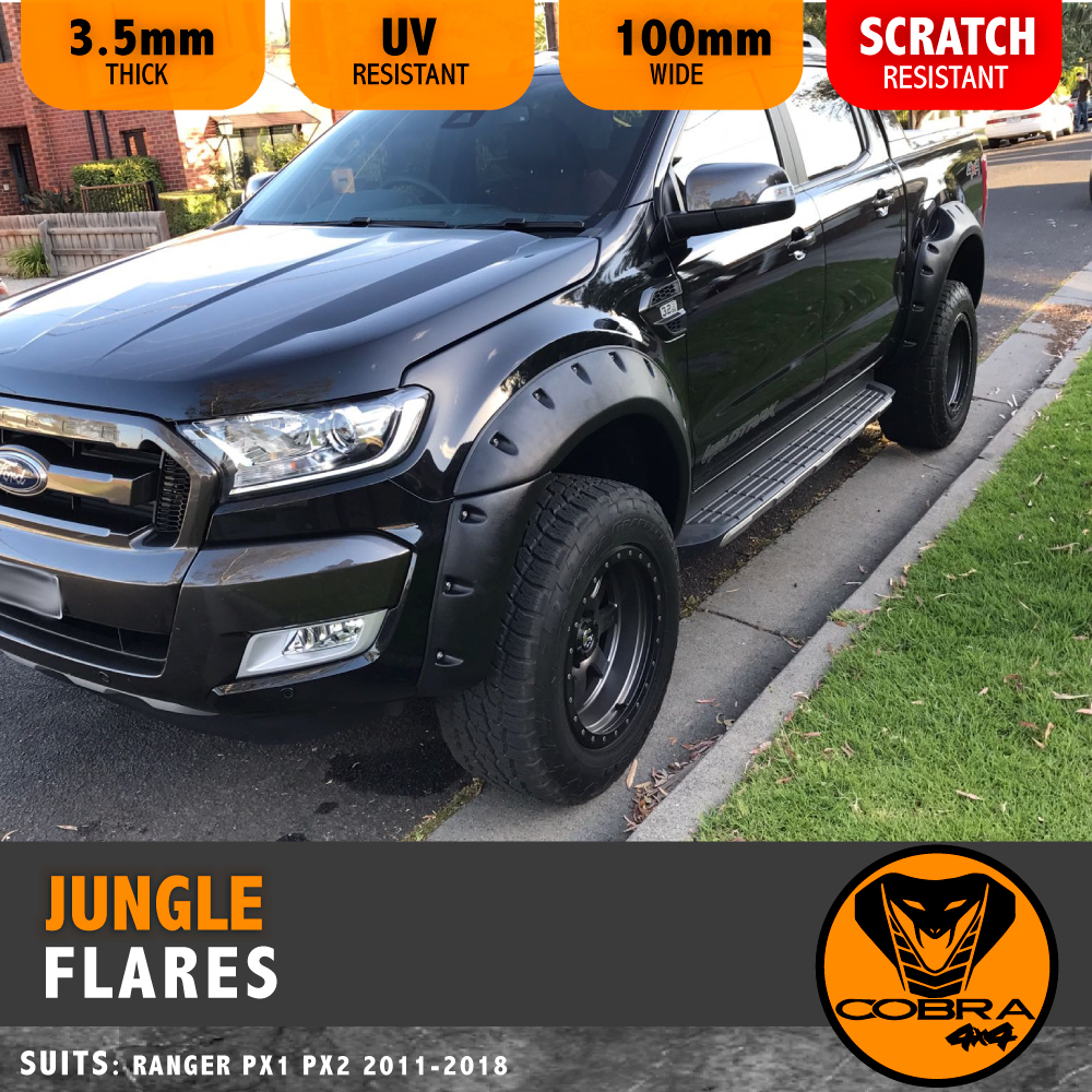 FENDER FLARES THIN GLOSS BLACK TRIM FITS FORD RANGER PX2 MK2 2015 2016 2017 2018 eBay