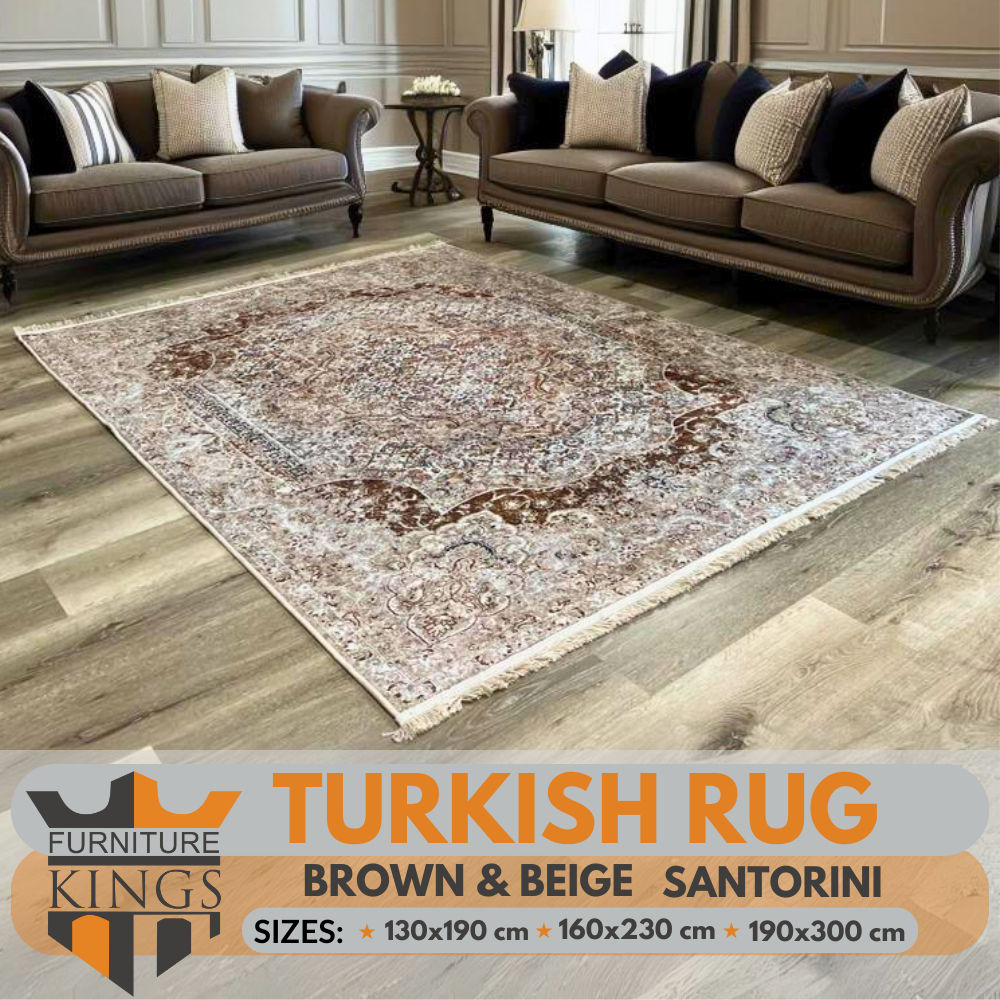 Brown Beige Turkish Floor Carpet Rugs Traditional Carpet Rug Bedroom Modern