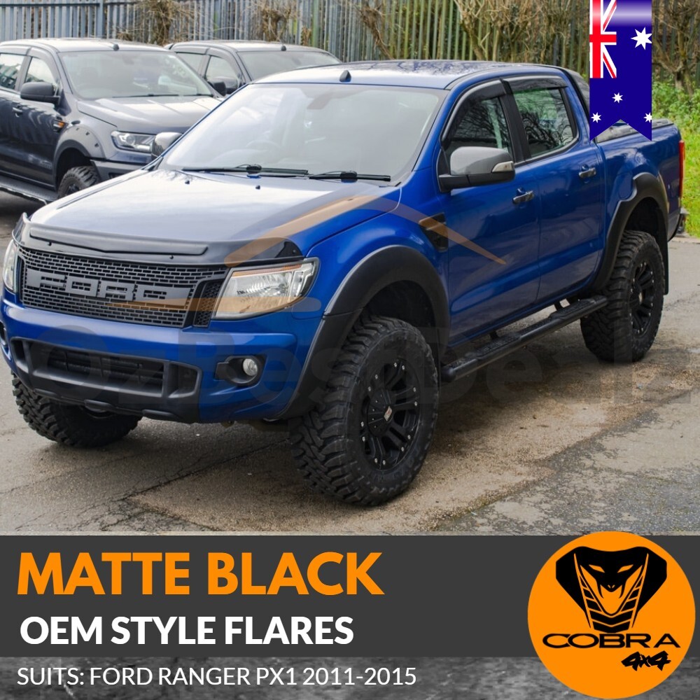 Matte Black FENDER FLARES FITS FORD RANGER PX1 2011 2012 2013 2014