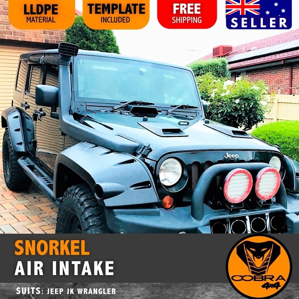 Snorkel Kit Fits JEEP WRANGLER JK 2006 Onwards AIR INTAKE Template Included