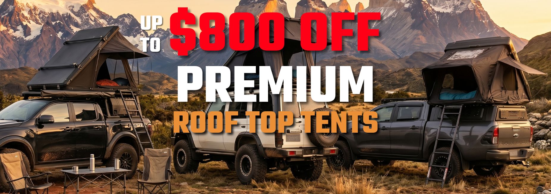 UPTO $800 OFF ON ROOF TOP TENTS