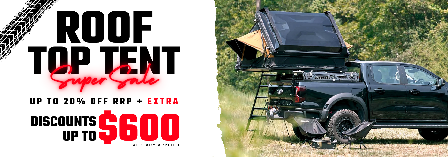 UPTO $600 OFF ON ROOF TOP TENTS