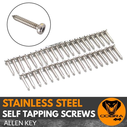 10 x Self tapping Allen Key Stainless Steel Screws for Jungle Fender Flares