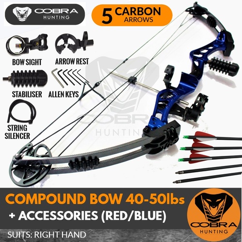 40-50lbs Hunting Compound Bow Right Hand (Blue or Red)