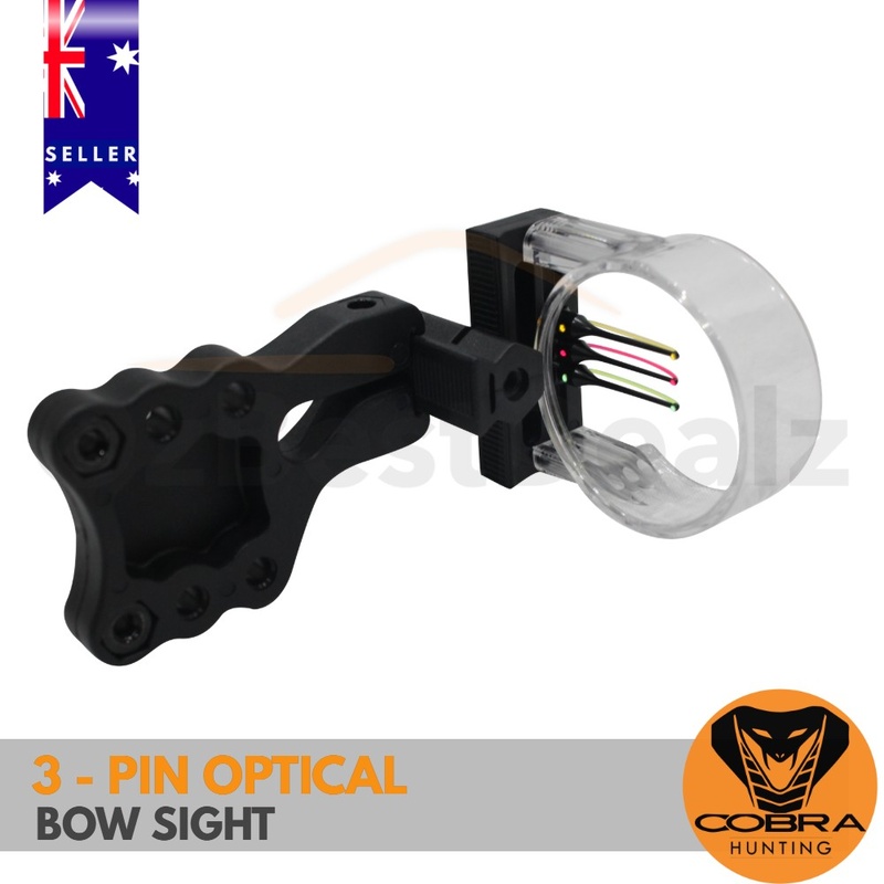 3 Pin Optical Archery Sight Compound Recurve Bow Sight