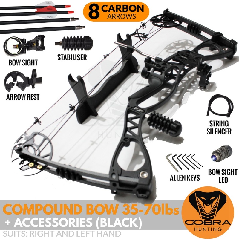 35-70lbs Compound Bow + Arrows + Accessories Package (Left & Right Handed)