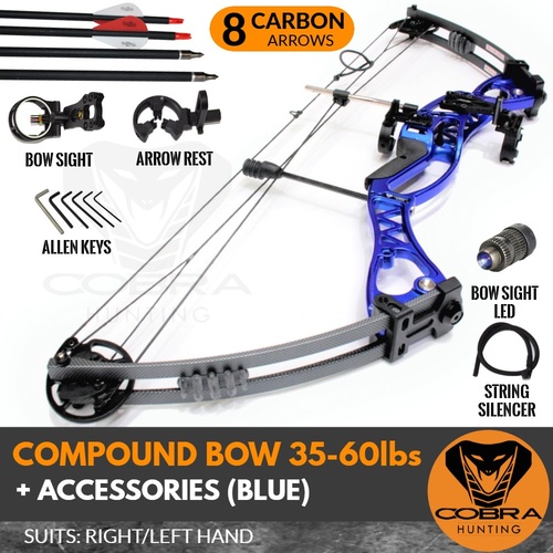 35-60lbs Hunting Blue Compound Bow Right or Left Hand 