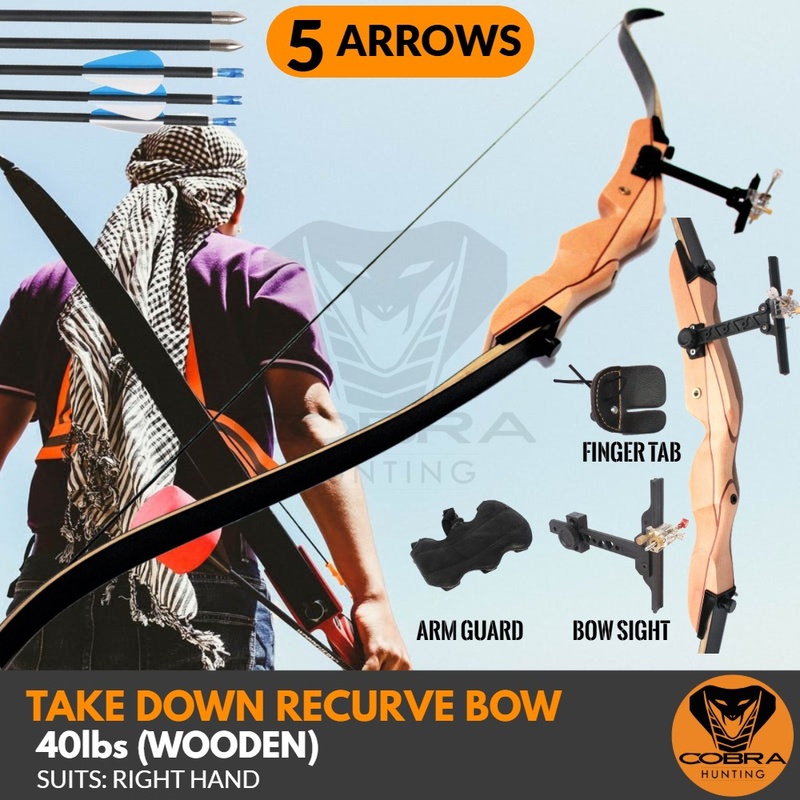 40lbs Takedown wooden Recurve Bow 