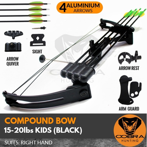 15-20lbs Black Compound Kids Bow RIGHT HAND