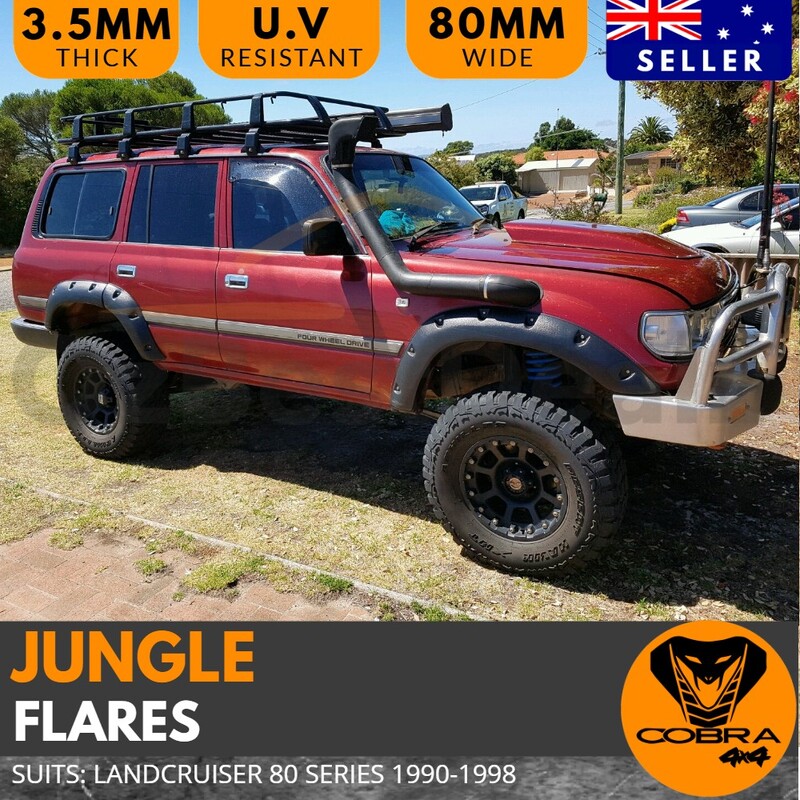 Jungle Fender Flares suitable for 80 Series Land cruiser 1990 - 98 