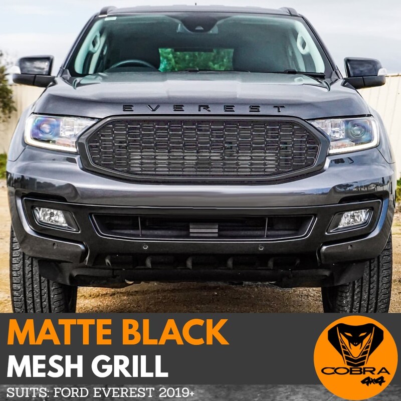 Front Matte Black Mesh Grill fits Ford Everest 2019 2020 2021 Grille 