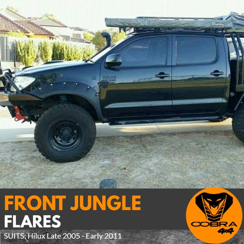 Jungle Flares suitable for Toyota Hilux 2005-11 Cobra 4x4 (Front Only)