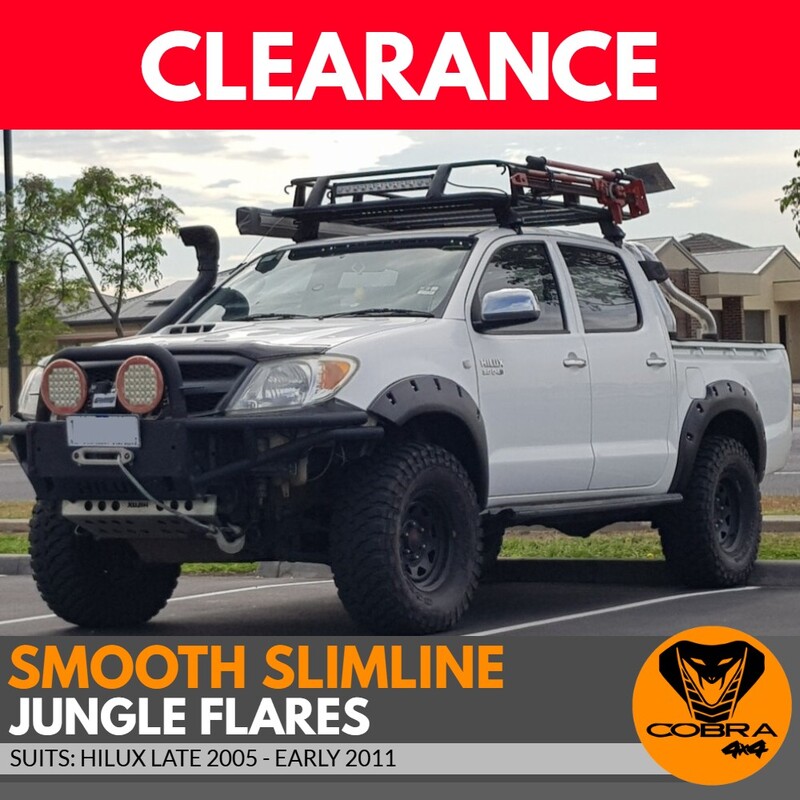 Slimline Jungle Flares suitable for Toyota Hilux 2005-2011 (Smooth Finish)