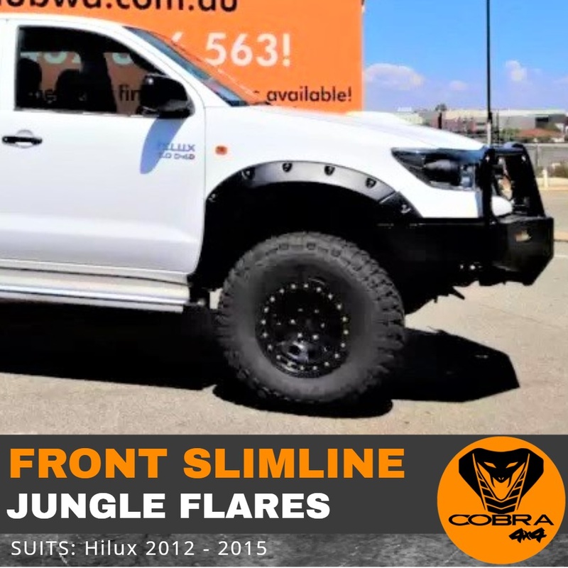 Front Slimline Jungle Flares suitable for Toyota Hilux 2012 2013 2014 2015