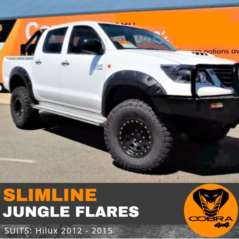 Slimline Jungle Flares suitable for Toyota Hilux 2012 2013 2014 2015