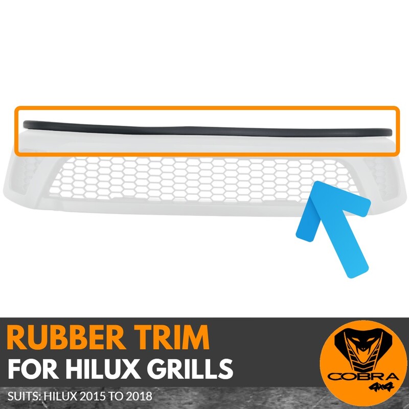 Rubber Trim for Hilux grill 2015 onwards SR SR5 TRD Grills Add on gap