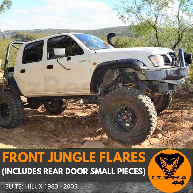 Cobra 4x4 Front Jungle Flares with Door Pieces Suitable for Toyota Hilux 1983- 2005