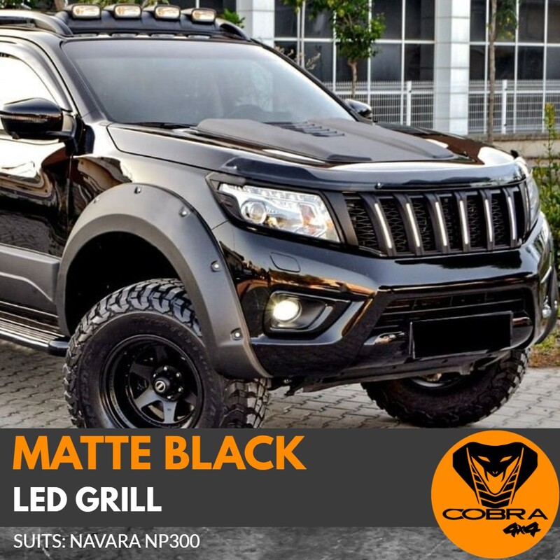 Grill fits Nissan Navara NP300 2015+ Black With LED