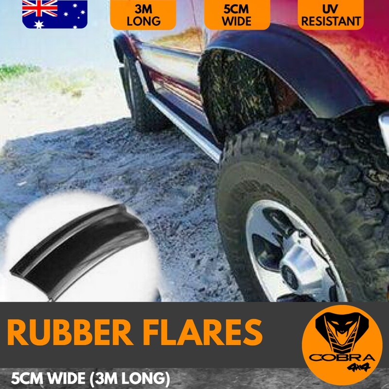 RUBBER FLEXIBLE WHEEL ARCH COVER FLARES FENDERS 5CM WIDE FOR 4WD 4X4 VEHICLE