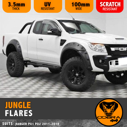 Jungle Flares Fits Ford Ranger Super Cab PX1 PX2 PX3 2011-2020