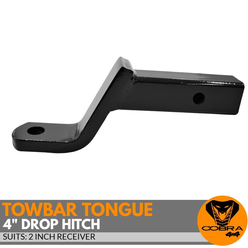 2" Inch Drop Down Tongue Towball Mount Hitch Receiver Tow Ball 4wd 4x4 Trailer Car Caravan