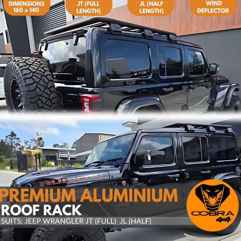 Premium Half length Roof Rack fits Jeep JL JT Wrangler Gladiator - Main Image