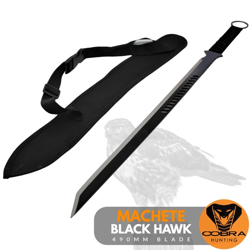 Black Hawk Spring Steel Army Style Tactical Machete Sword Hunting Camping Knife