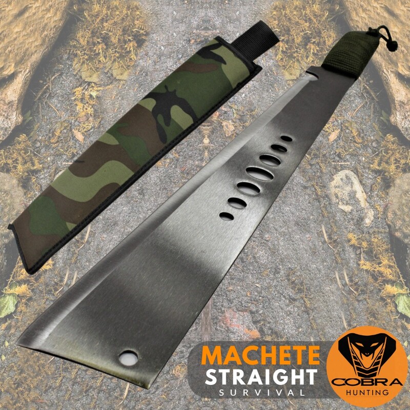 Straight Survival Spring Steel Army Style Machete Sword Knife