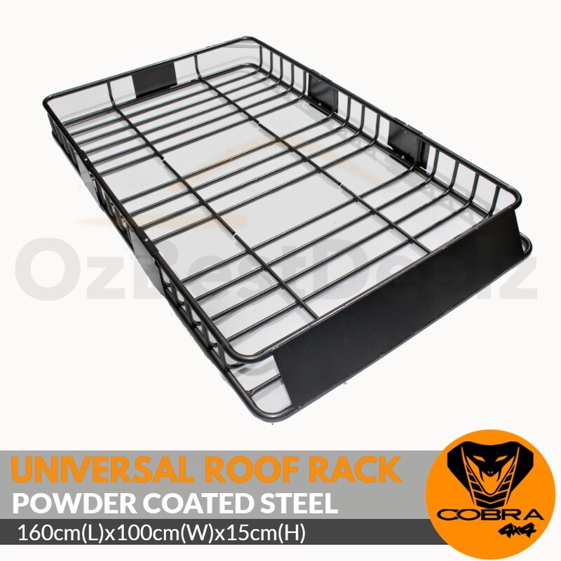 Universal Powder Coated Car Roof Rack Cage with Extension 160cm(L) x 100cm(w) x 15cm(H)