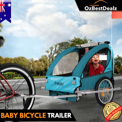 Kids Baby Bicycle Trailer Bike Pram Child Carrier Storage Compartment