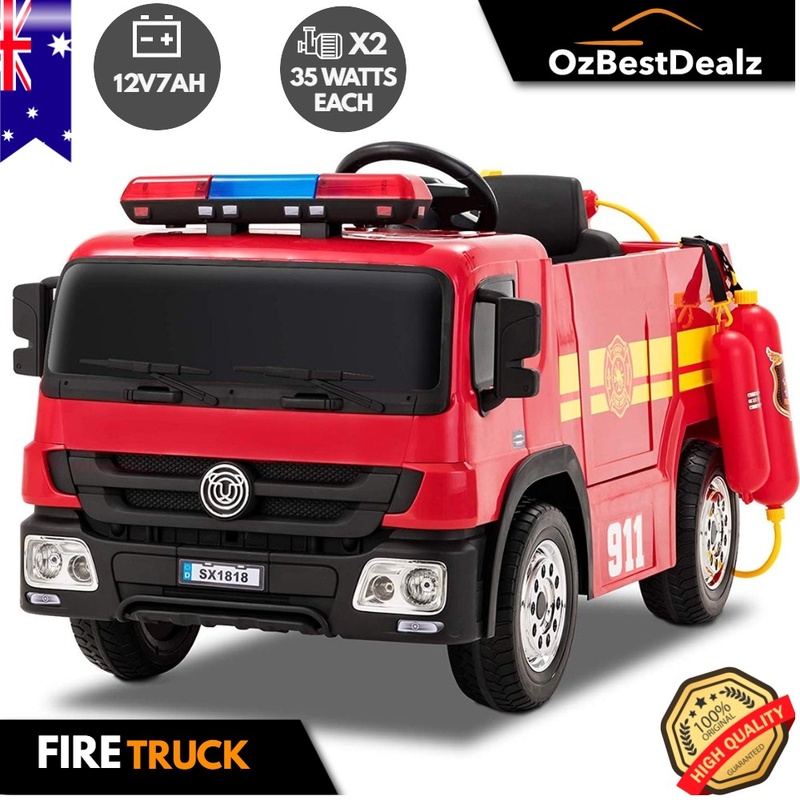 KIDS RIDE ON CAR FIRE TRUCK ENGINE POLICE 12V X 2