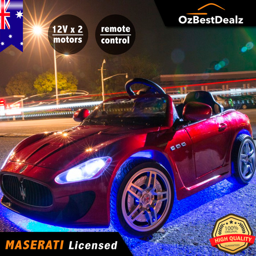 Licenced Maserati White Sports Kids Ride On Car 12 VOLT X 2 (MOTORS)